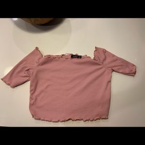 Pale pink crop top